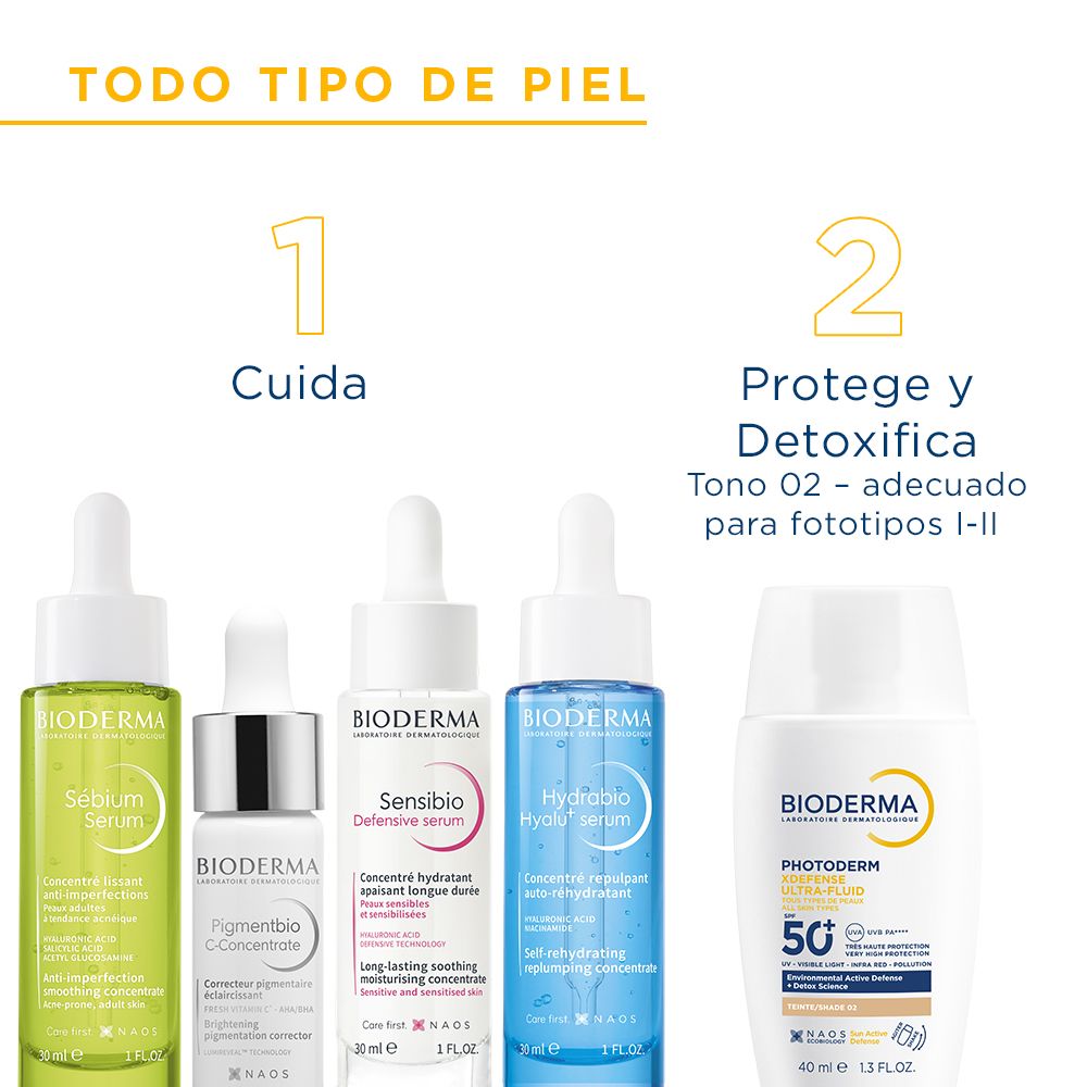 „Photoderm XDefense Ultra-Fluid SPF 50“ tonuotas apsauginis kremas nuo saulės, 02 atspalvis Apsauga nuo saulės vaistinėje