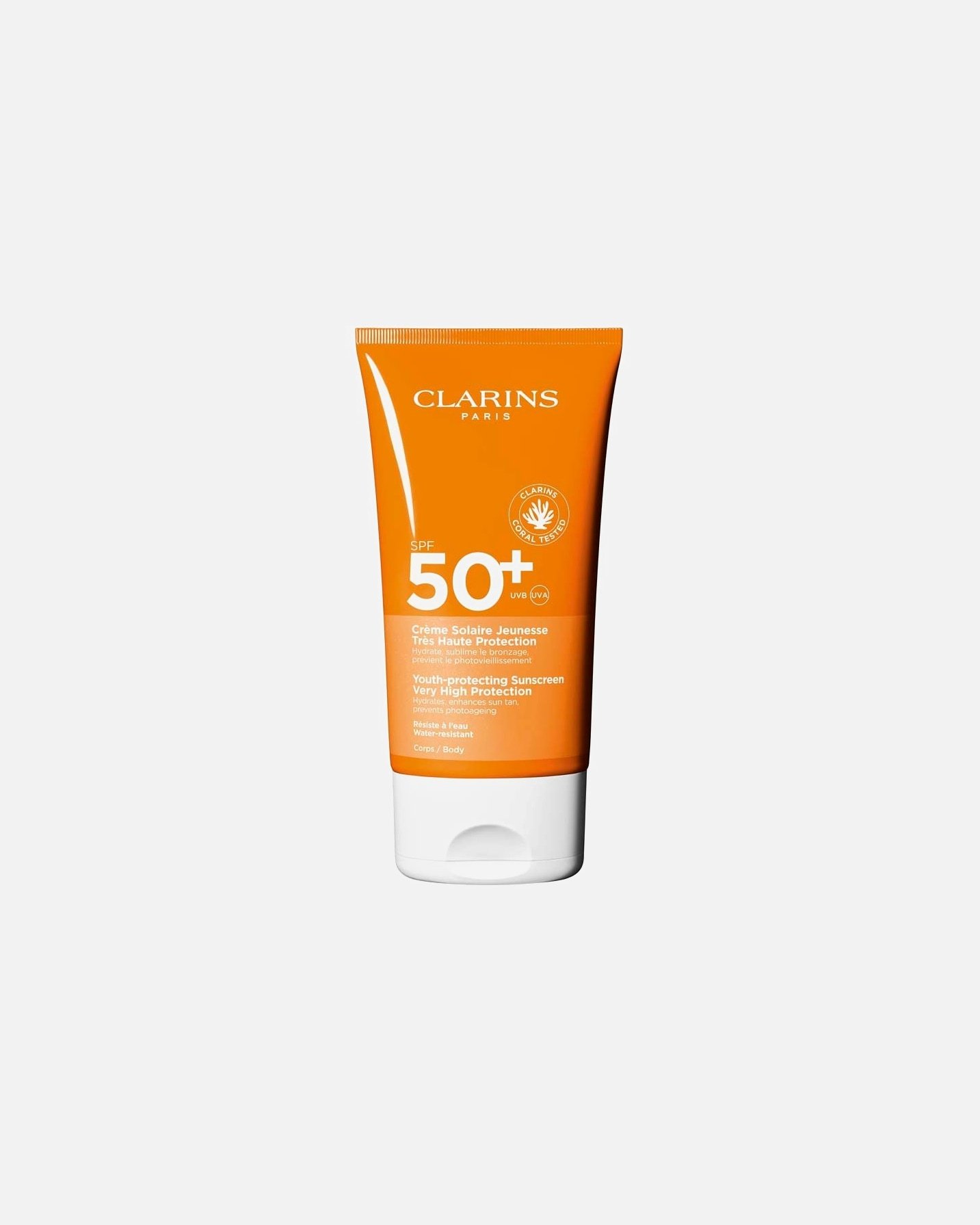 Clarins apsaugos nuo saulės kremas Solaire Corps SPF 50+ - 150 ml