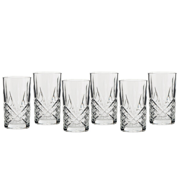 Lange drinkglazen, 350 ml, set van 6