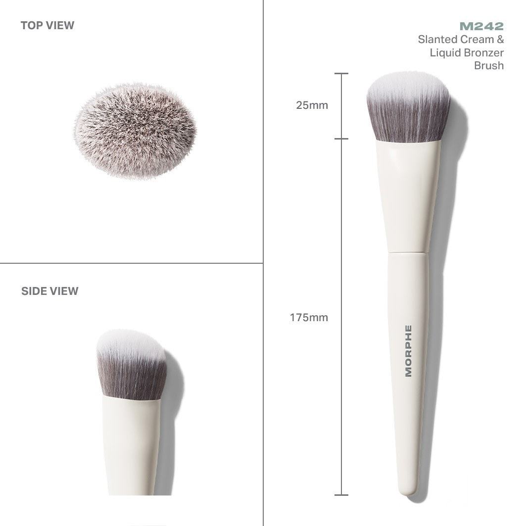 Čopič za podlago Morphe M242, poševni čopič za kremni in tekoči bronzer – 1 kos