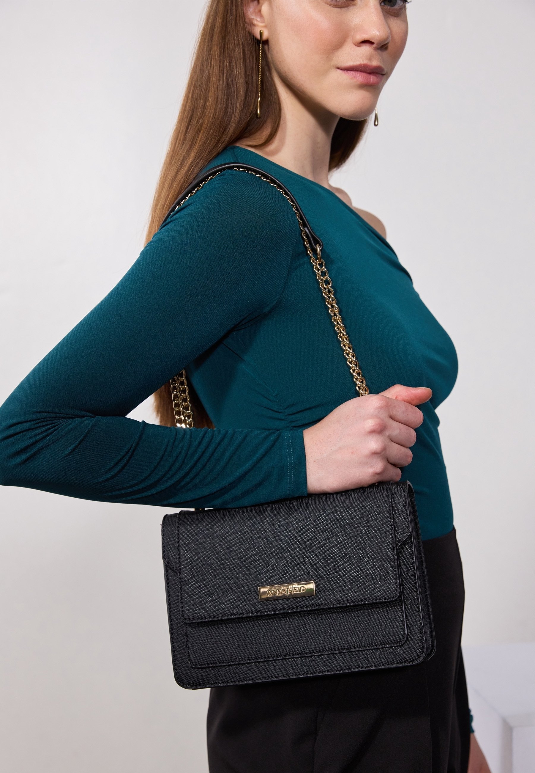 Borsa a tracolla Anna Field - nera