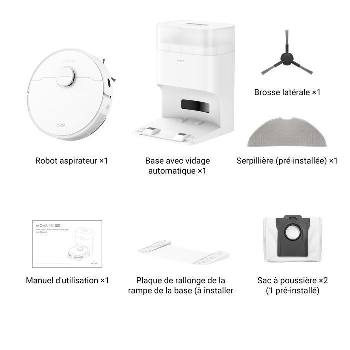 Robot aspirapolvere Dreame L10 Prime - Pulizia automatica a 4000 Pa - Navigazione LDS