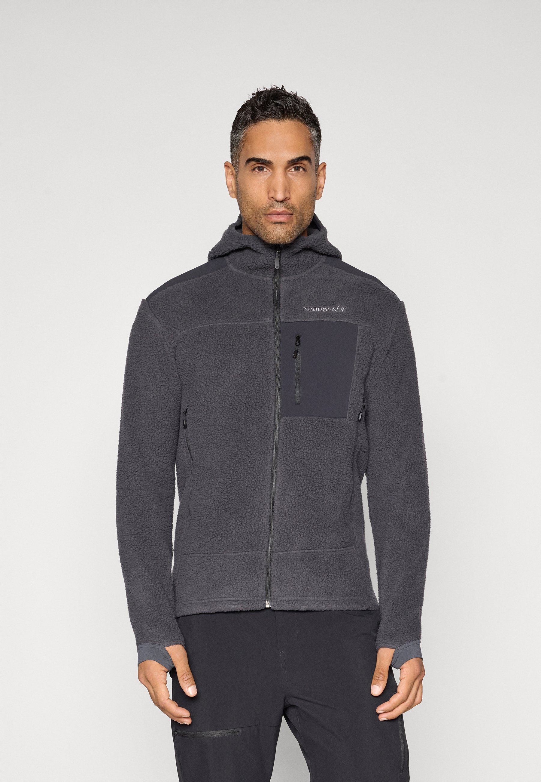 Norrøna TROLLVEGGEN ZIP HOOD - Giacca in pile - fantasma