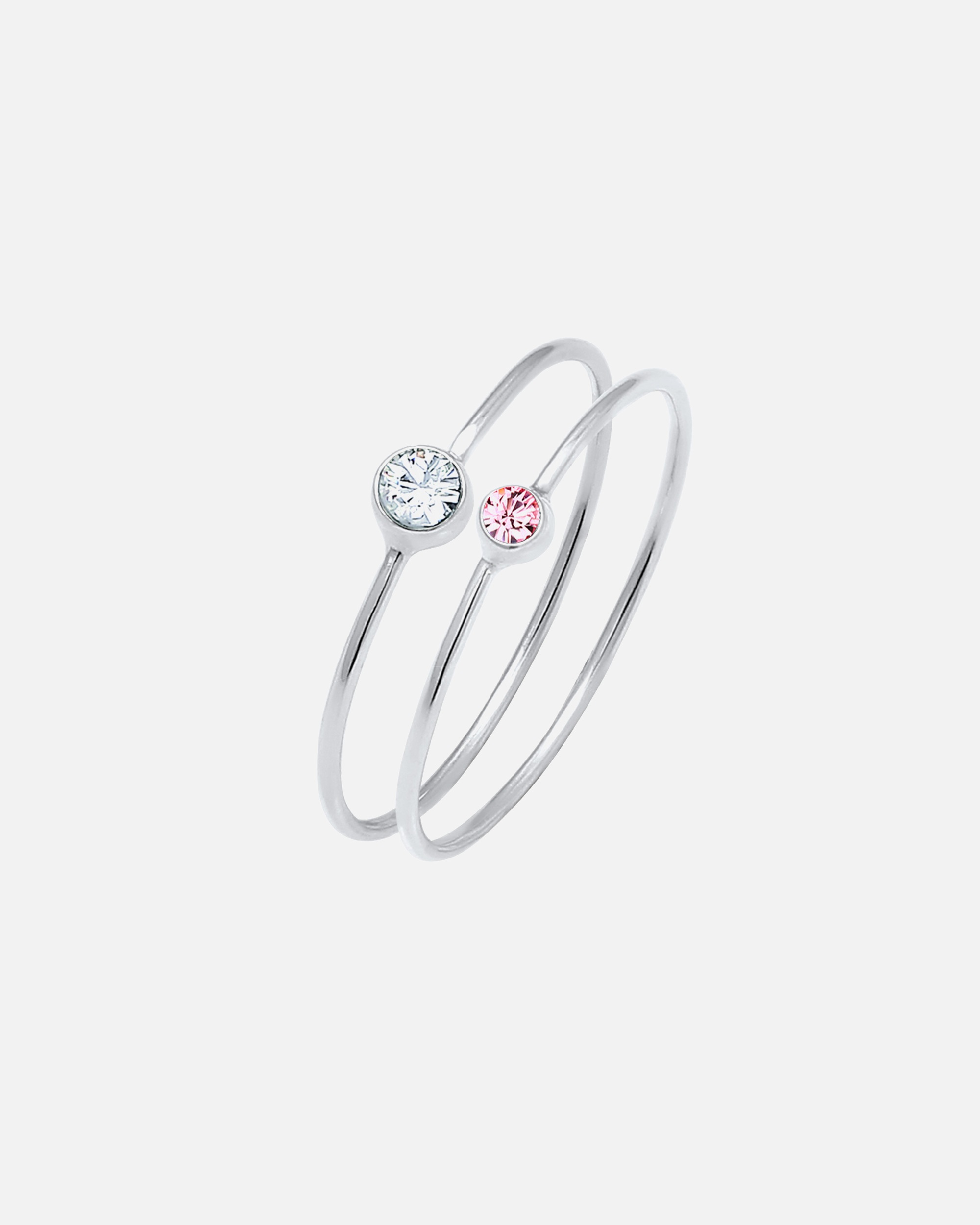 Elli Ensemble pour Femmes Élégant Basique avec Cristaux en Argent Sterling 925