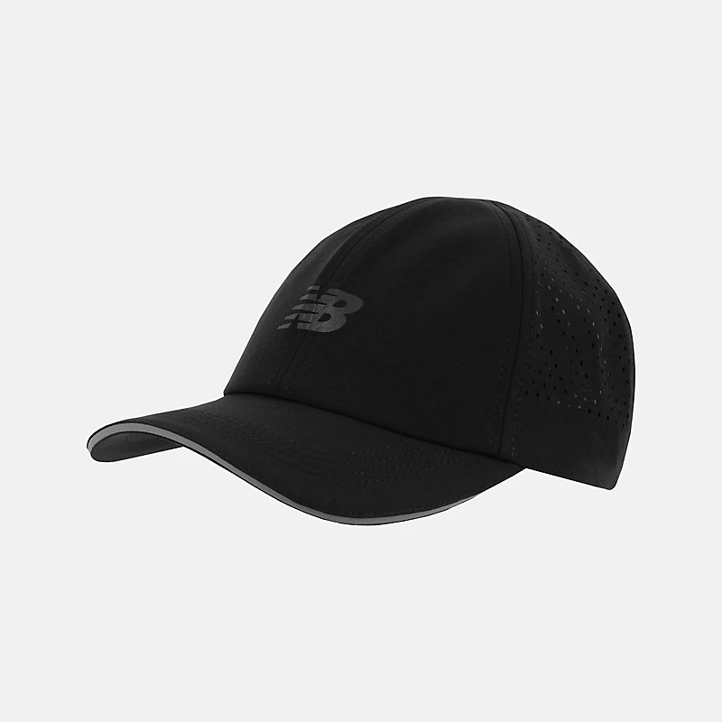 Casquette unisexe Laser Performance Run 6 panneaux - NOIRE