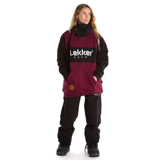 Sudadera Lekker Snow Maroon Black Facemask