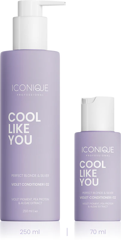 ICONIQUE Professional COOL LIKE YOU Condicionador Perfeito para Loiros e Violetas Prateados Neutralizando Tons Amarelados