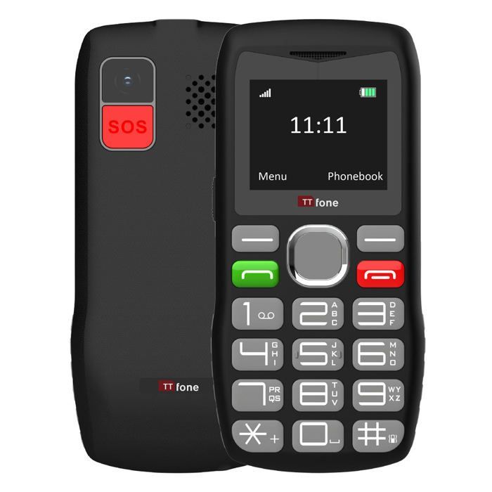 TTFONE TT890 - 4G-telefoon voor senioren, grote spraakknoppen, SOS, USB-C, Bluetooth, camera