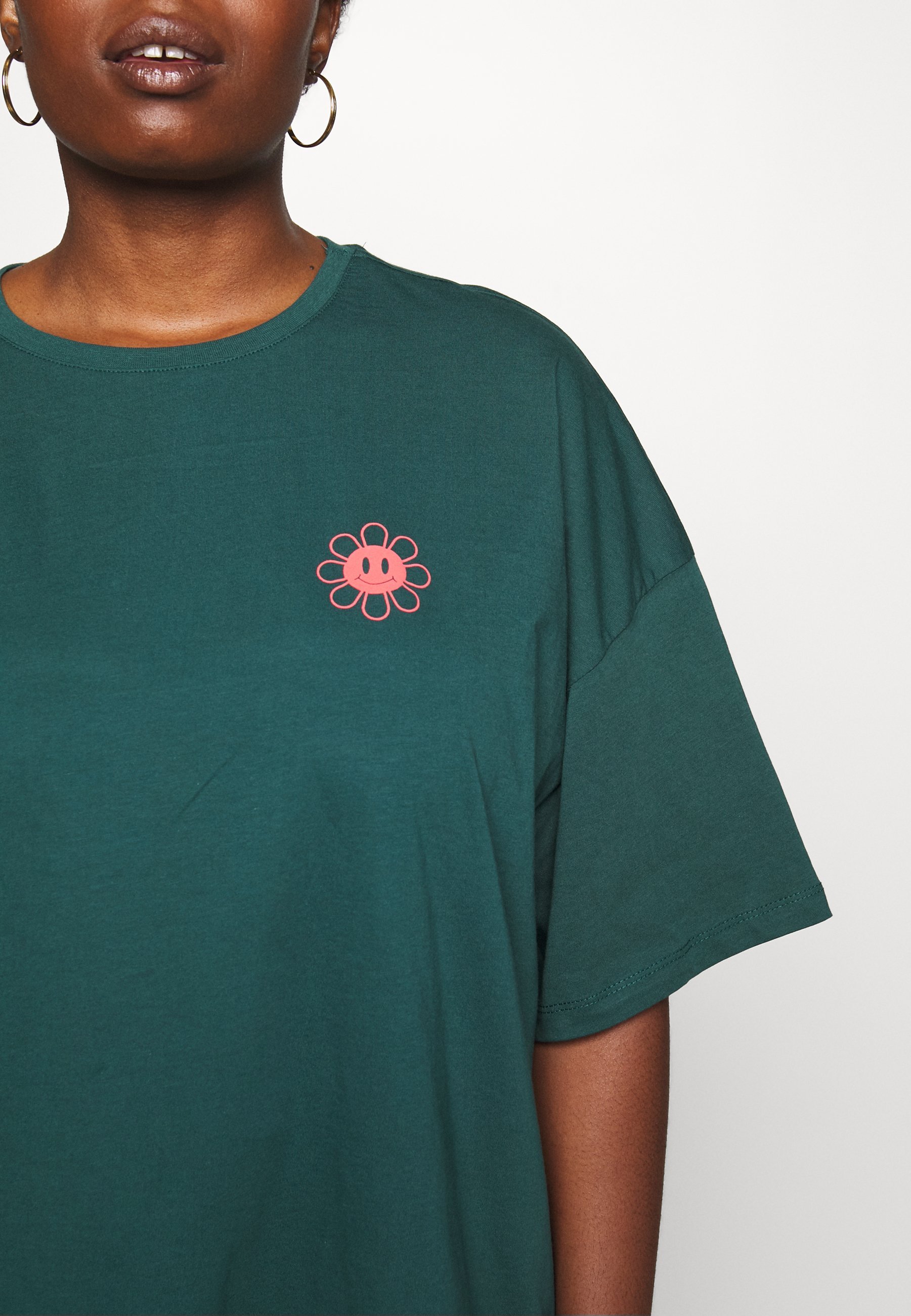Even&Odd Curvy LIZ FEEL GREAT - T-shirt met print - turquoise