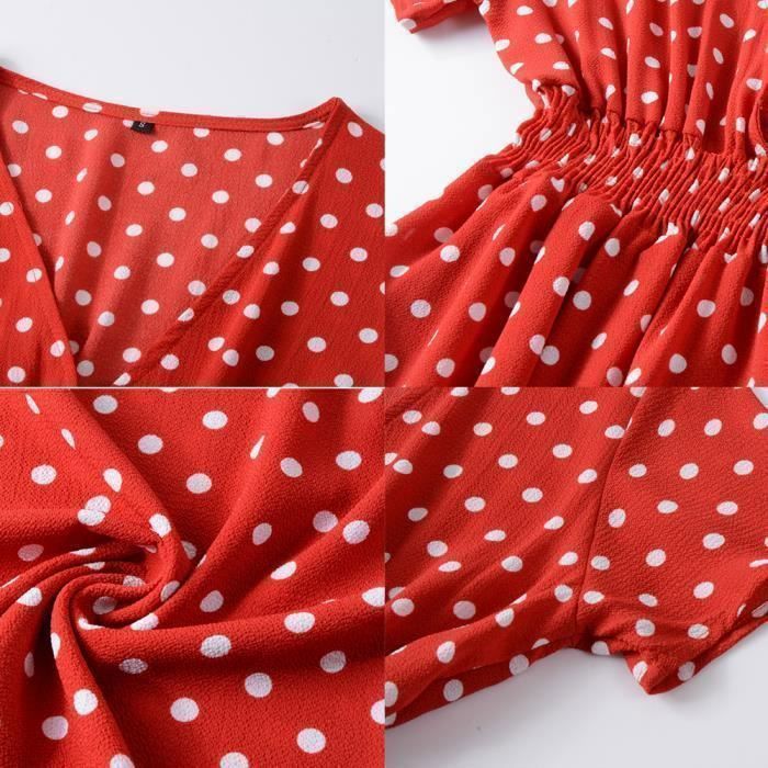 MOBIGARLAN Robe Femmes effet moucheté et chiné pour Vêtements