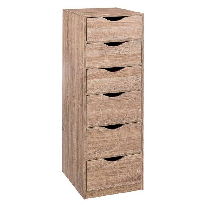 Mueble de 6 cajones con efecto madera natural - 5 five simply smart