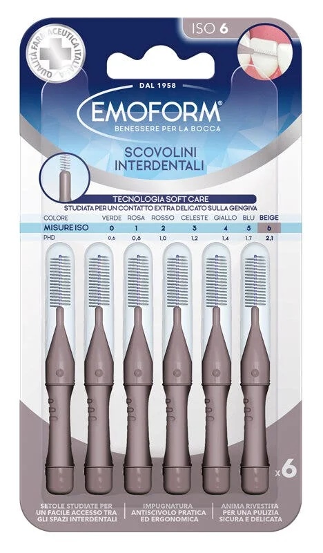 Emoform Iso 6 Interdentalbürste, beige, 6 Stück