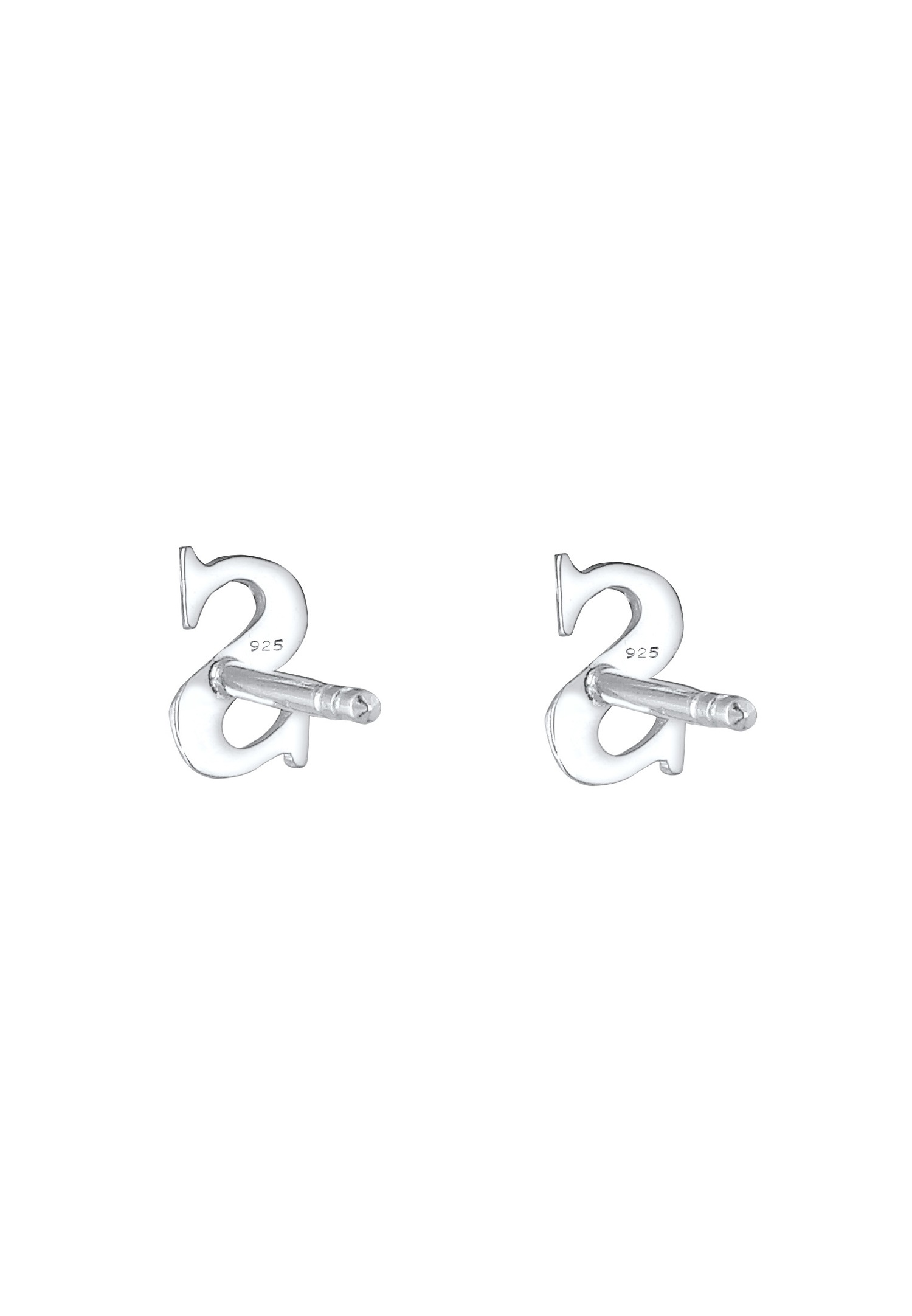 Elli Lettre S Clous d'Oreilles Femme - (925/1000) Argent