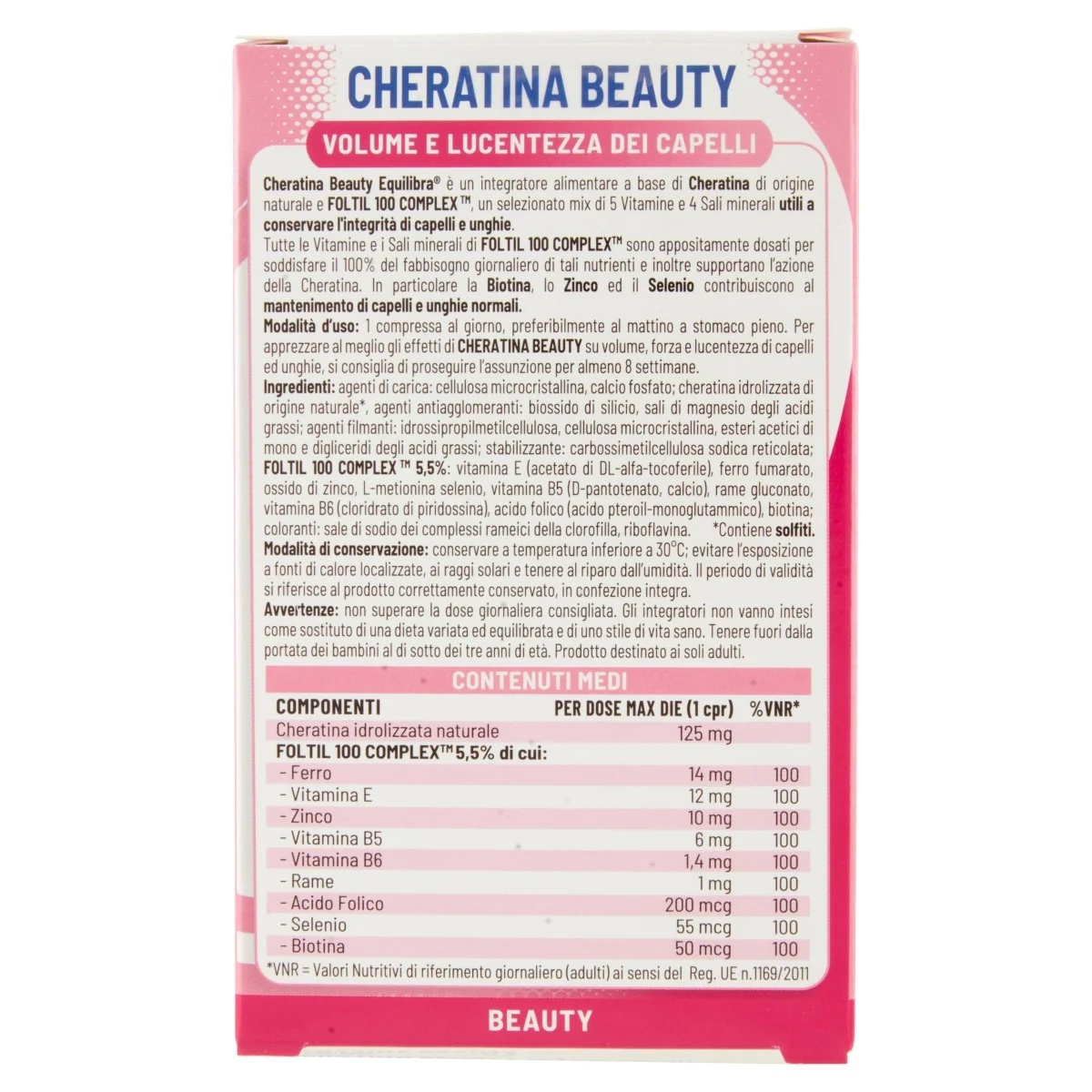EQUILIBRA Equilibra Keratin Beauty 20 tabletti Küüned ja juuksed