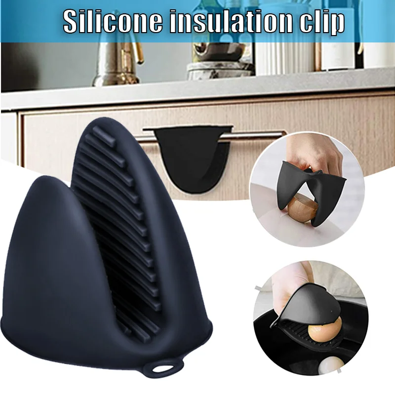 Gants de cuisine en silicone résistant à la chaleur, maniques et dessous de plat pour la cuisine