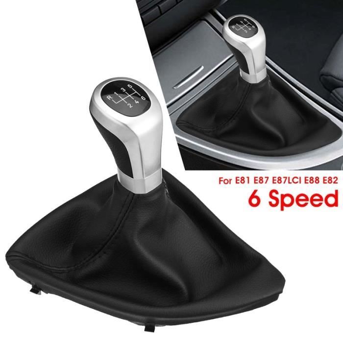 Pomo de palanca de cambios manual de 6 velocidades y funda para palanca de cambios para BMW Serie 1 E81 E87 E87Lci E88 E82