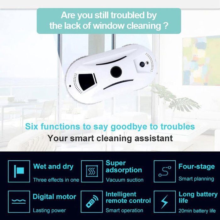 Window cleaner - Smart window cleaning robot - Powerful suction - Window cleaning robot