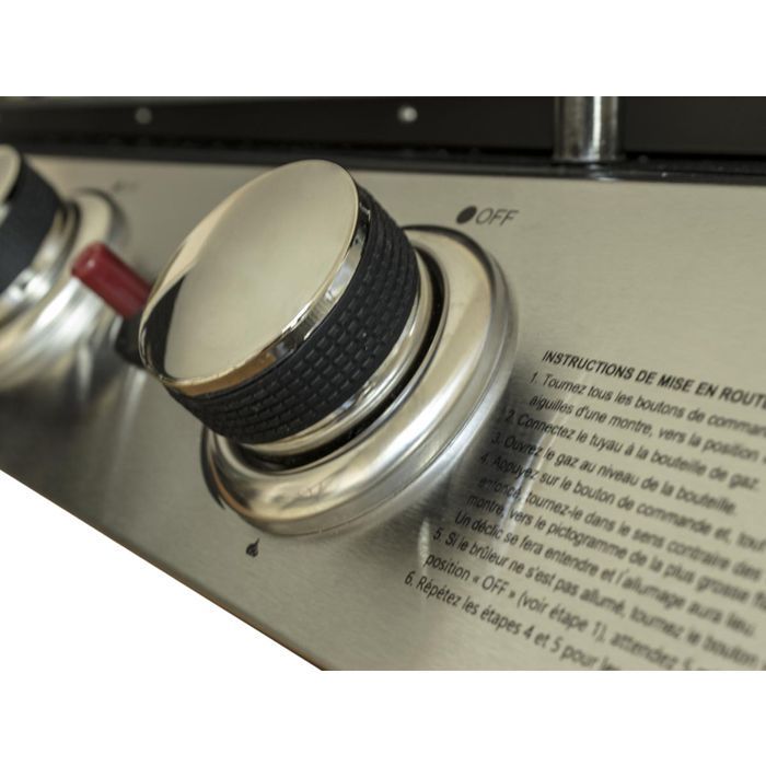 Prato 3-burner gas griddle - Jardideco