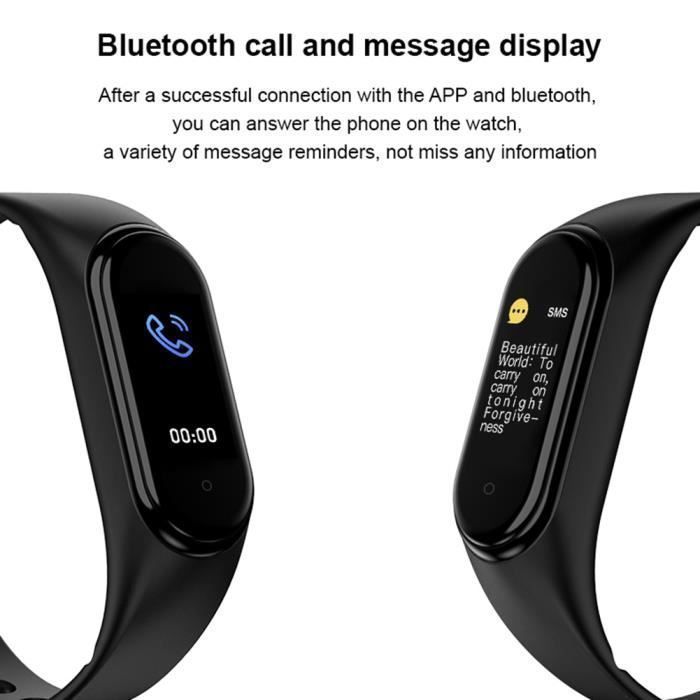 Orologio fitness tracker - M5 - Nero - IP68 - Cardiofrequenzimetro - Contapassi