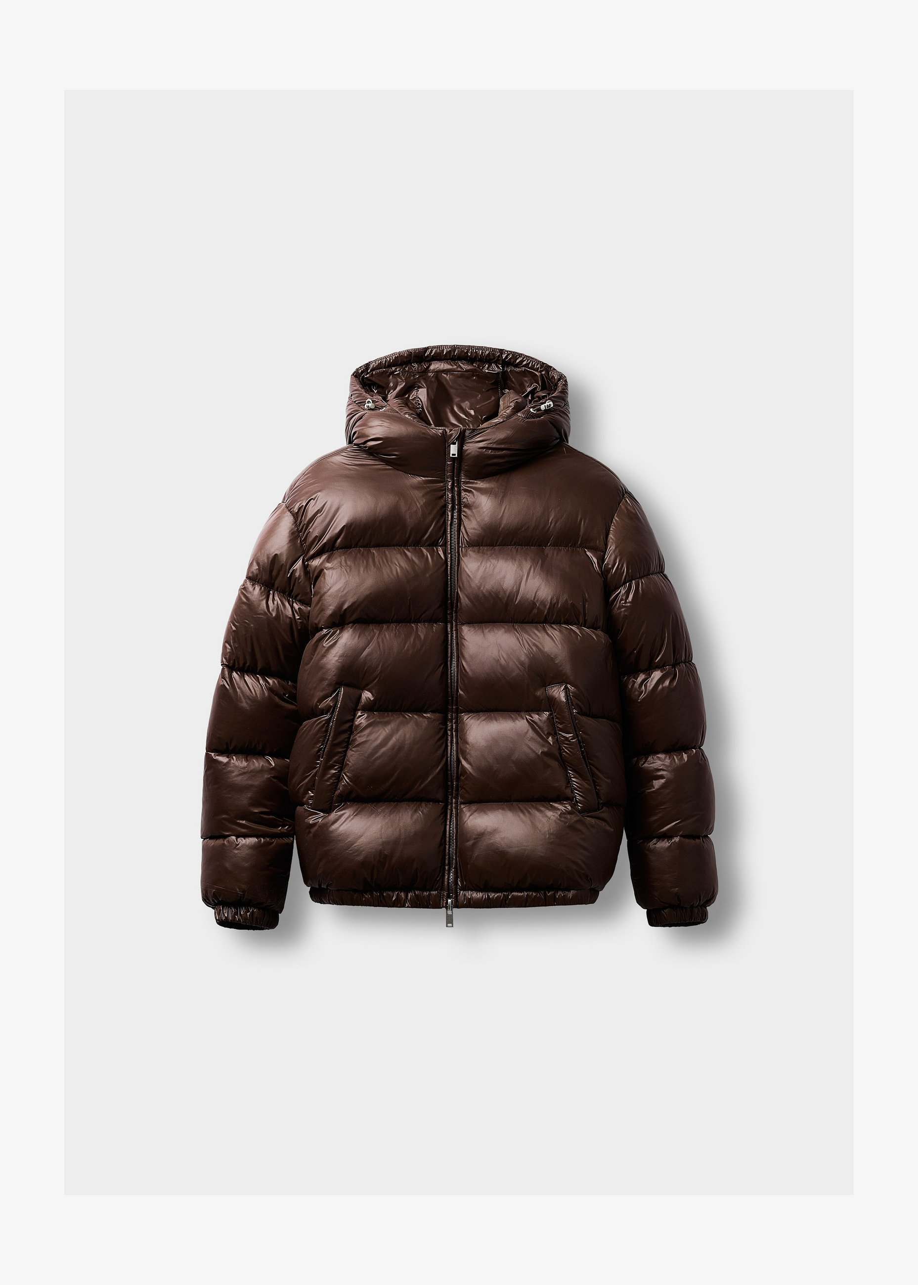 Burocs GLOSSY PUFFER JACKET - Winterjacke - Schokoladenbraun