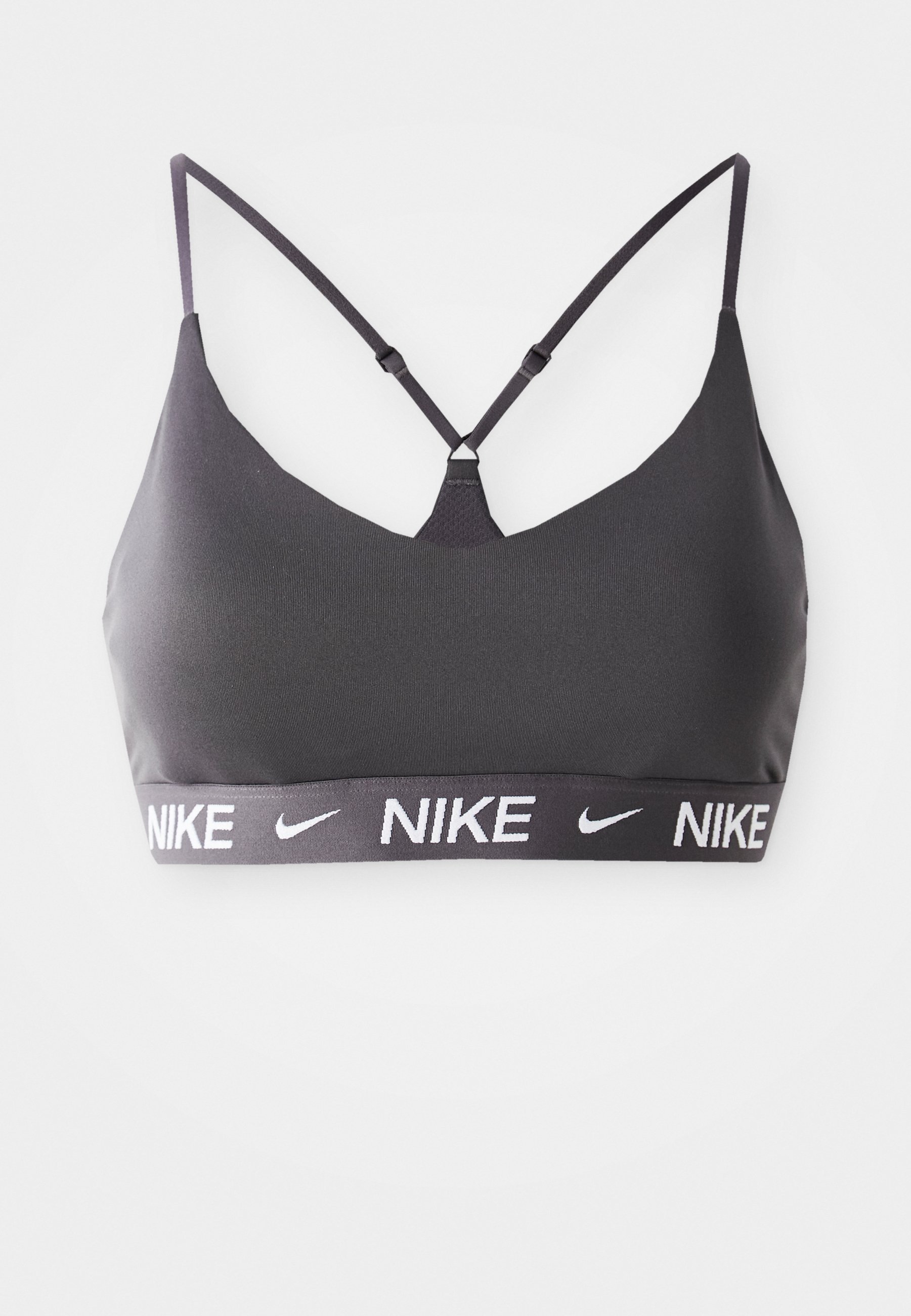 Nike Performance INDY BRA - Kerget tuge pakkuv spordirinnahoidja - äikesehall