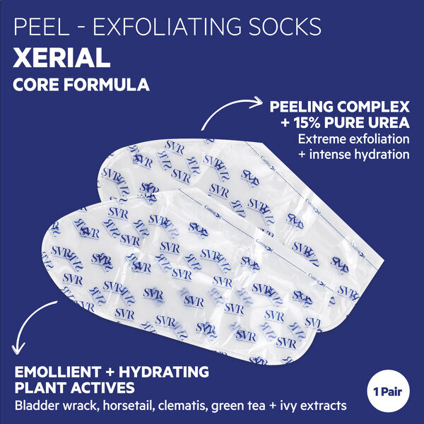 SVR XERIAL PEEL - Exfoliační ponožková maska na nohy - 1 pár