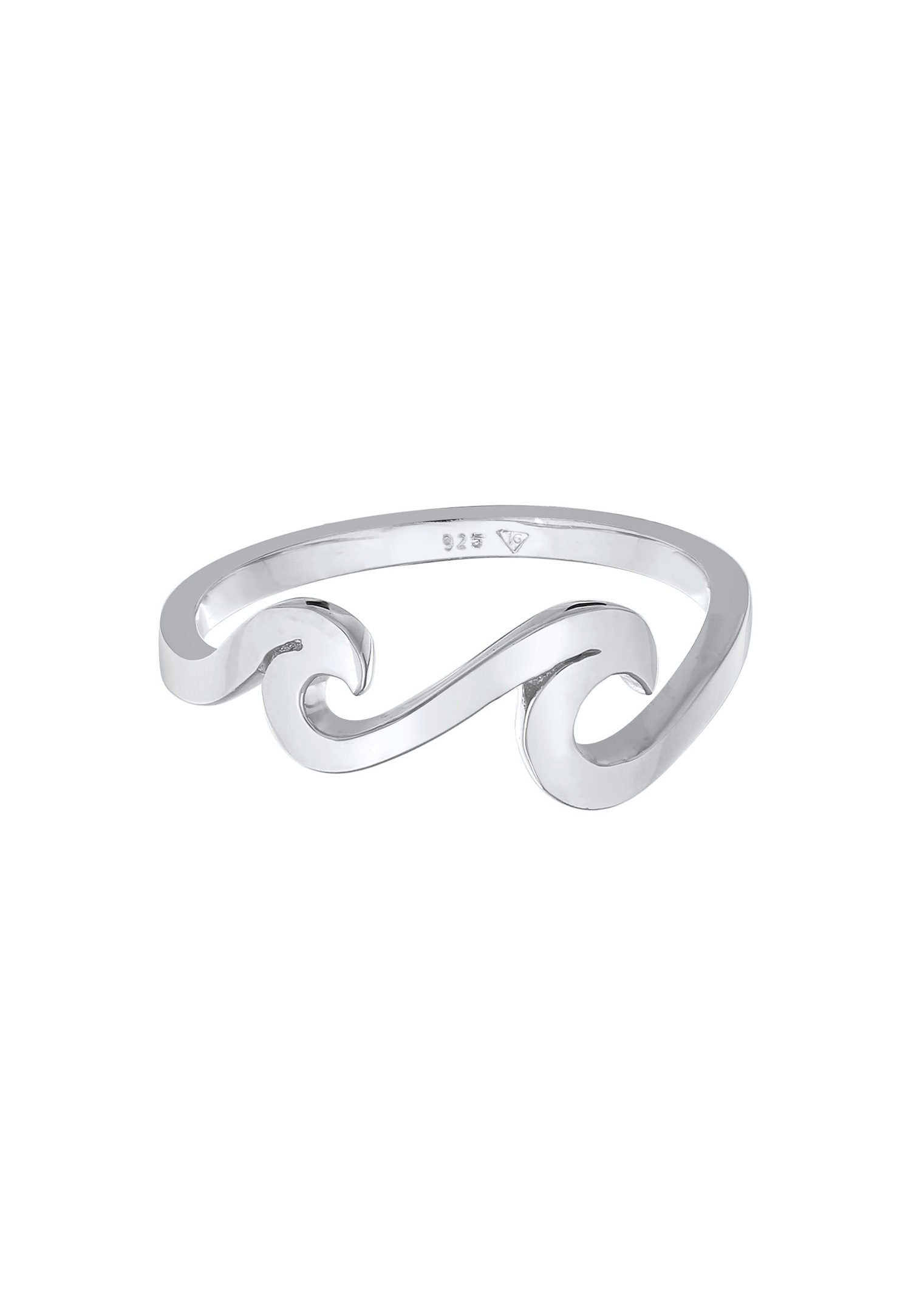 Elli Femmes Vagues Maritime Basique en Argent Sterling 925