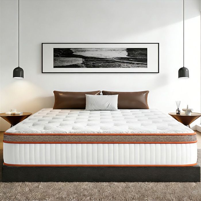 Matras 140x200 cm, 30 cm dik, traagschuimmatras, ultra ademend, 10 comfortzones, medium stevig, Oeko-Tex® gecertificeerd