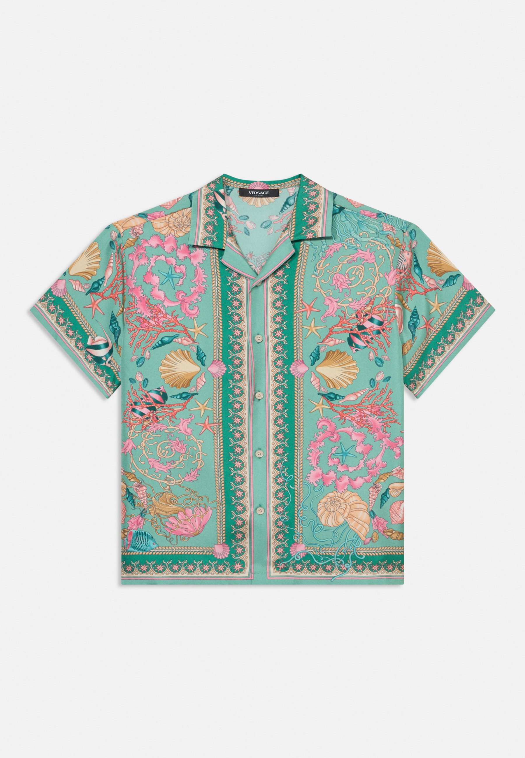 Chemise Versace décontractée Underwater Baroque Kids unisexe - Vert d'eau/multicolore