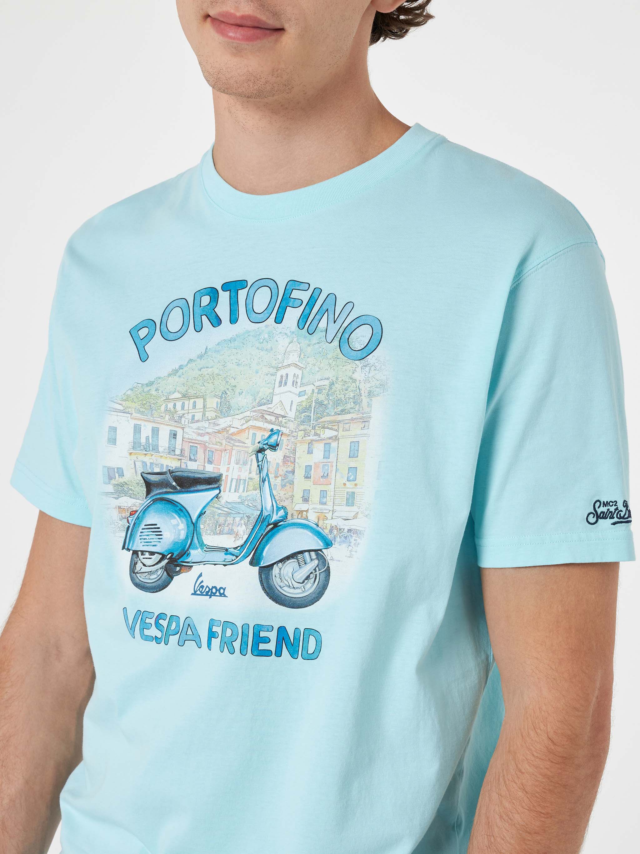 T-shirt da uomo con stampa piazzata Portofino Vespa Friend | EDIZIONE