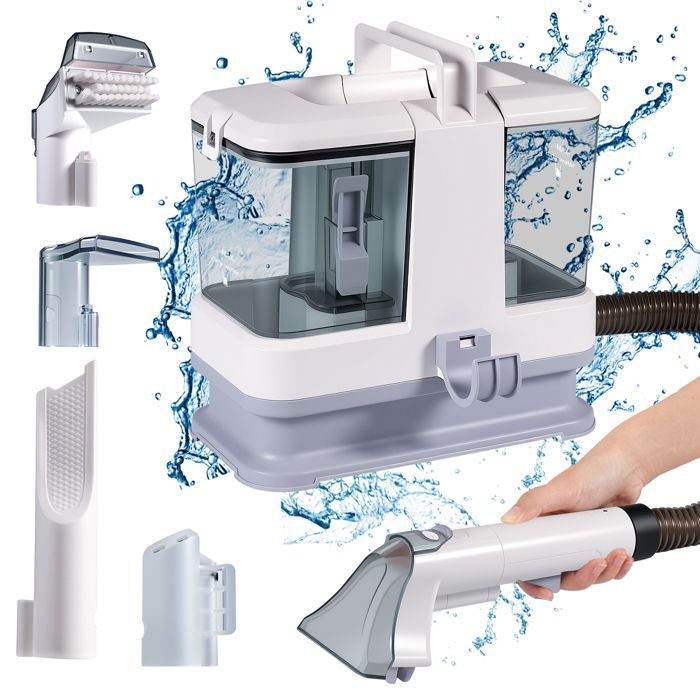 Smacchiatore portatile - 400 W/9 kPa/tubo flessibile da 1,17 m - cavo di alimentazione da 5 m - serbatoio da 0,8 l/1 l - Detergente per acqua e liquami