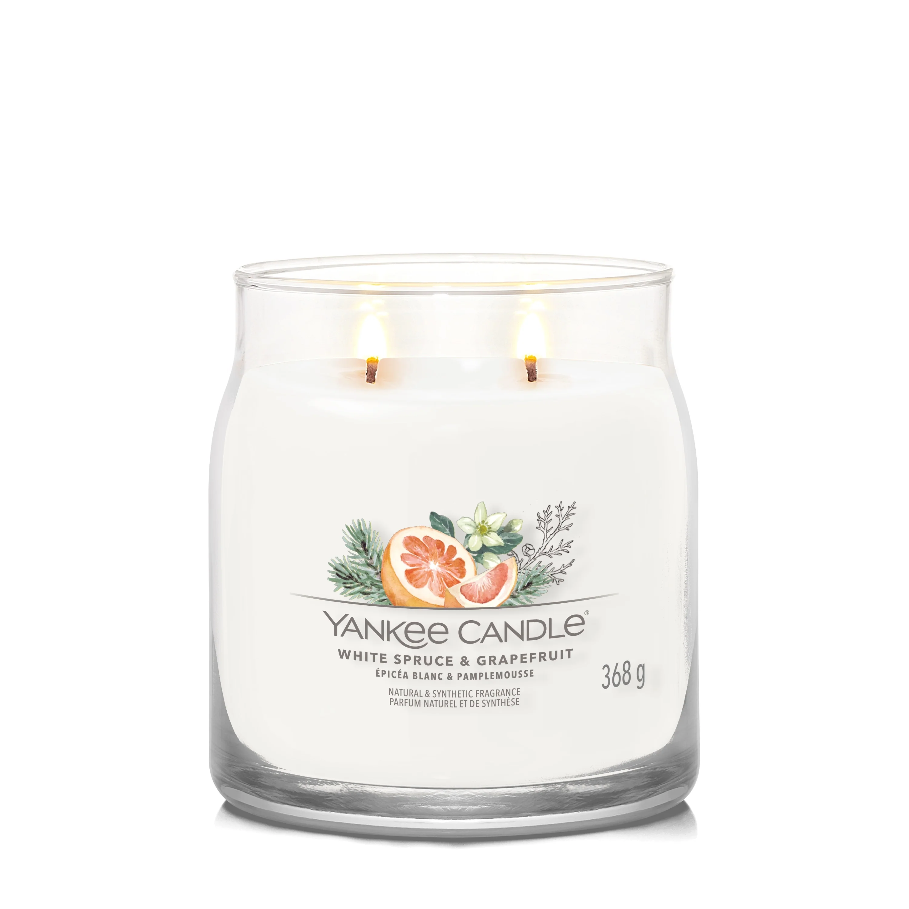 Signature Jar Candles White Spruce & Grapefruit - Candela Profumata