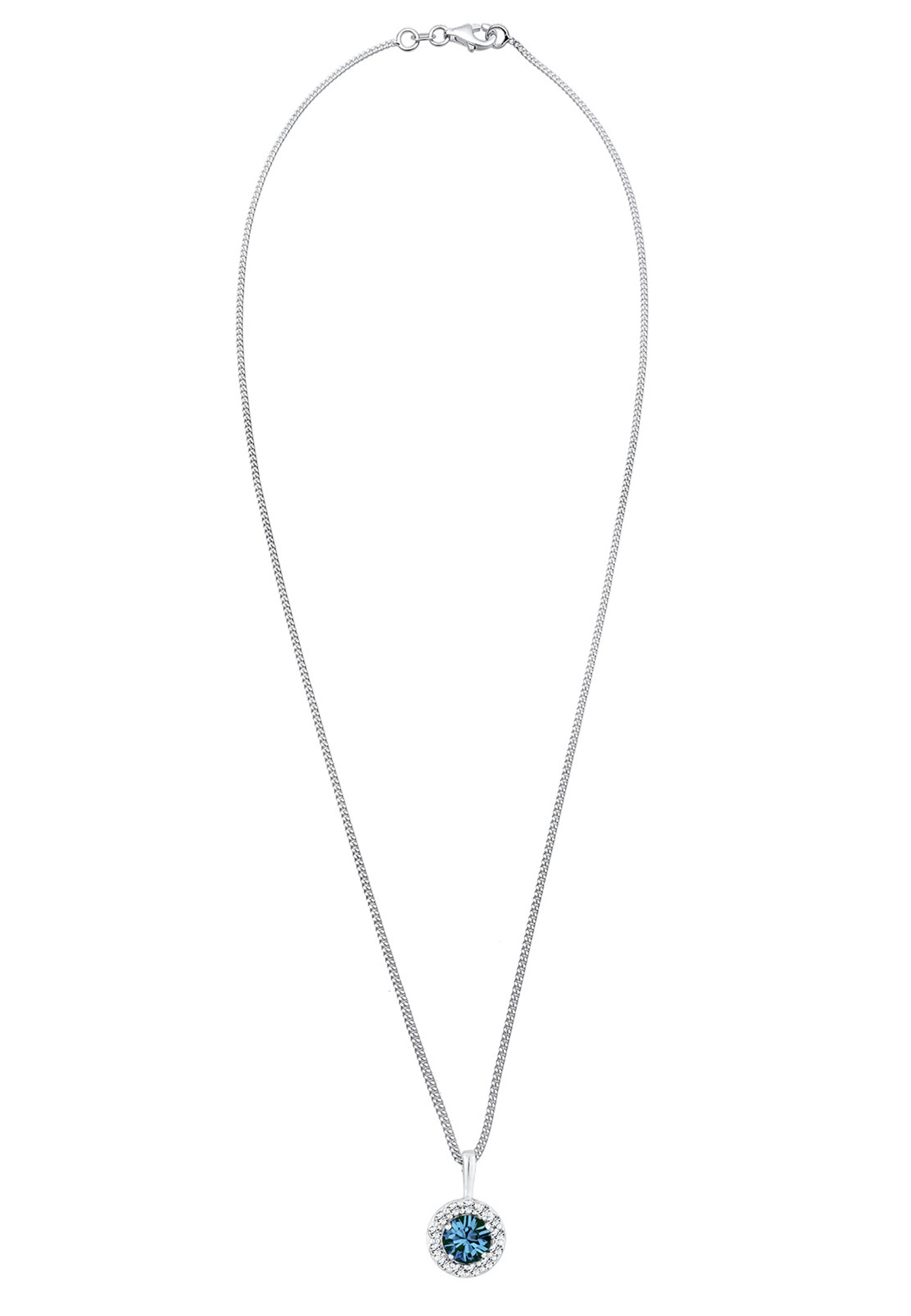 Elli Femmes Cercle Géo avec cristal étincelant en argent sterling 925