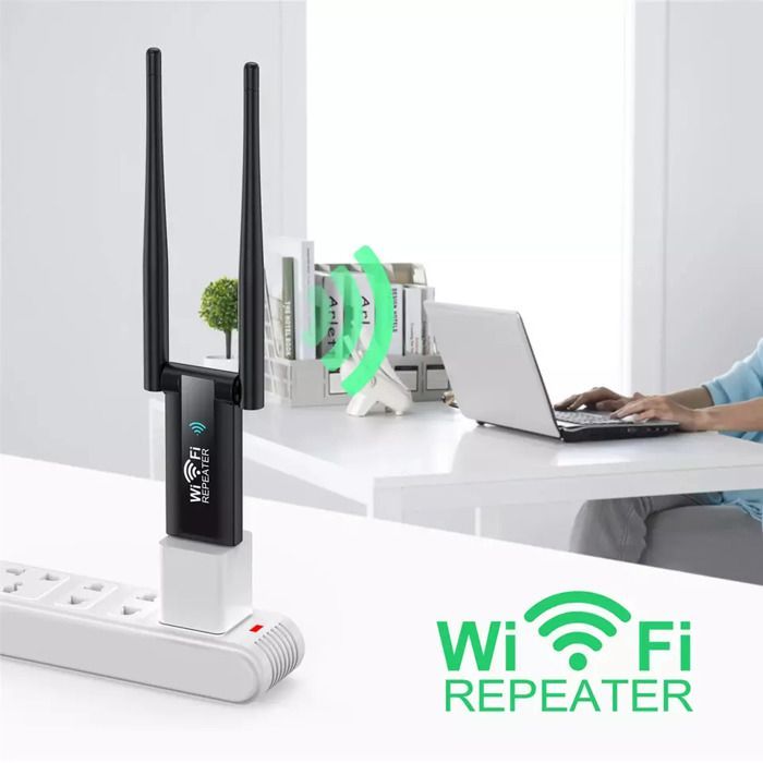 Ripetitore WiFi - PASHASHOP - USB - 300 Mbps - 2,4 GHz - Nero