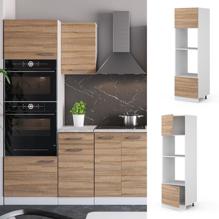 Armoire micro-ondes R-Line 60cm Sonoma Blanc Vicco 29764