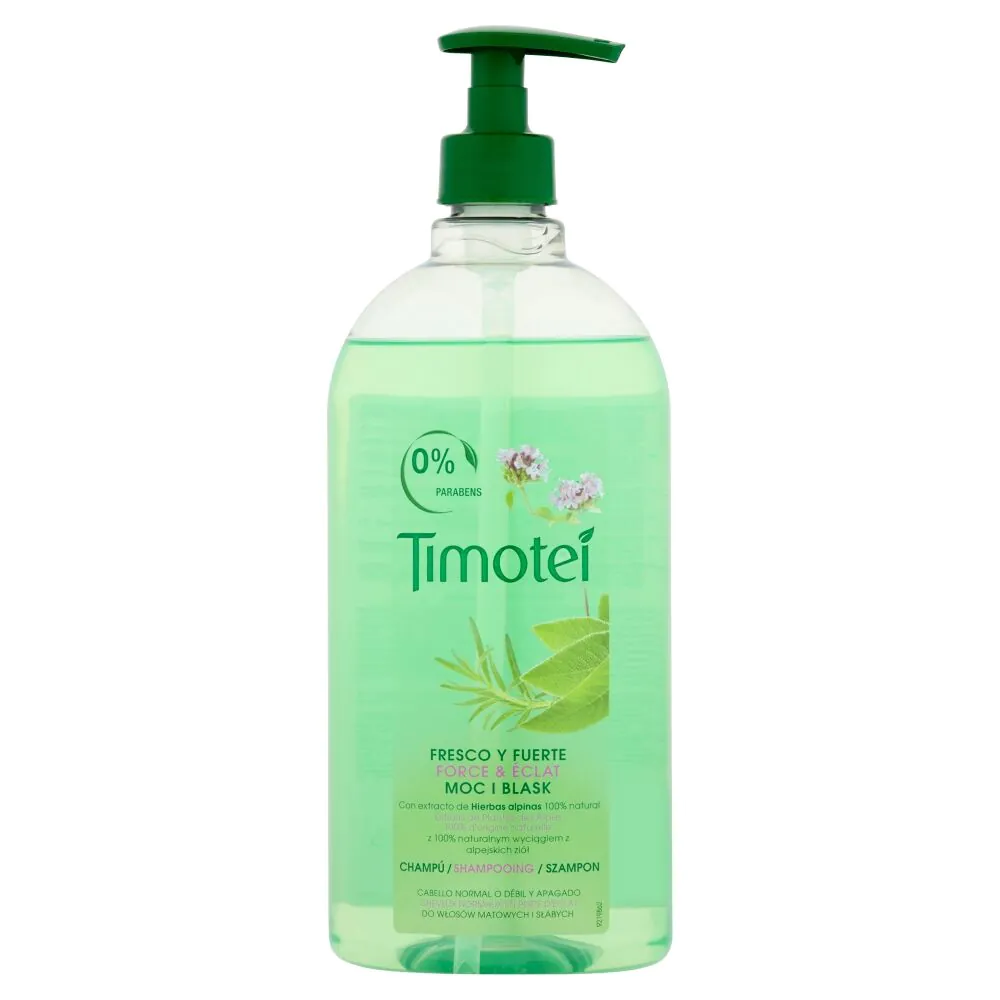 Timotei Strenght & Shine (Herbs) Szampon do włosów z pompką