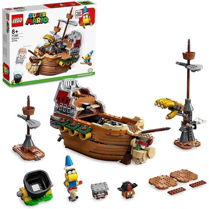 71391 Super Mario Bowser's Flying Fortress Expansion Set, Building Toy for Kids with 3 Figures