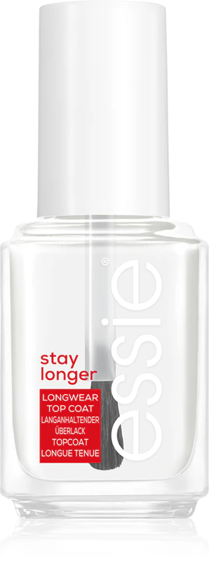Vrchní lak na nehty Essie Stay Longer pro dlouhotrvající efekt