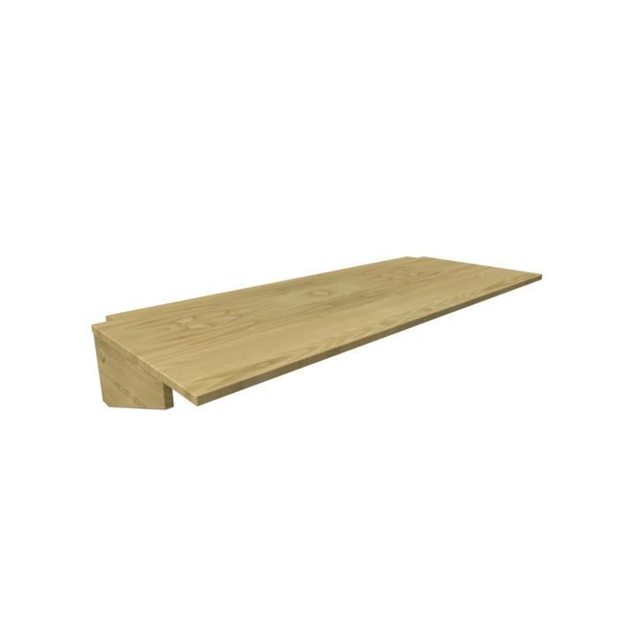 Escritorio/estante para cama alta - ABC FURNITURE - Ancho 90 cm - Color miel - Madera maciza