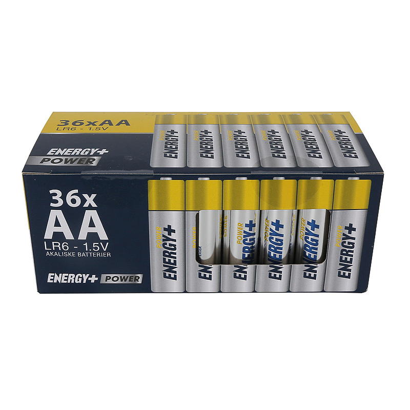Confezione da 36 batterie AA, Power Energy
