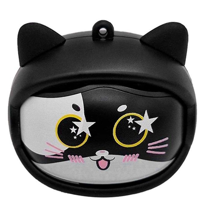 Yello Koko Moody Black True Wireless Earbuds with 3 Cat Heads
