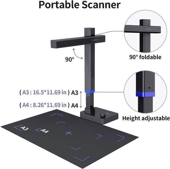 Scanner de documentos portátil CZUR Shine Ultra Pro de 24 MP