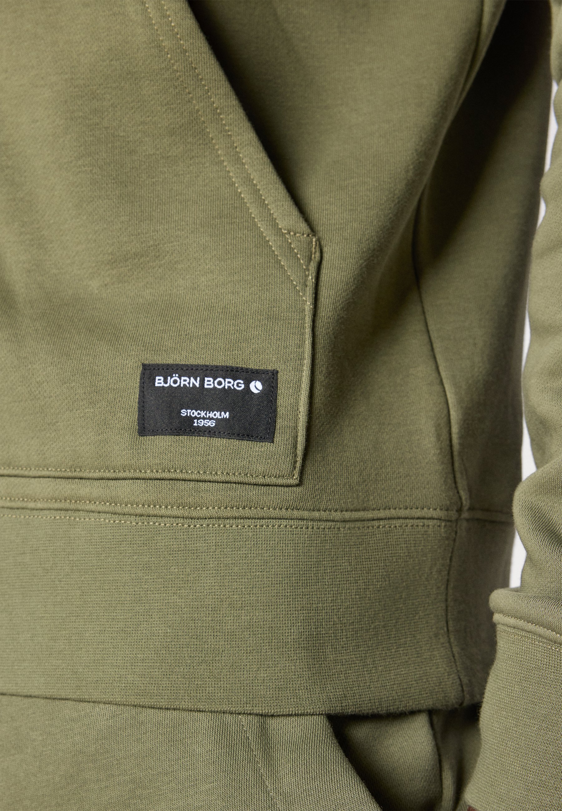 Björn Borg CENTRE ZIP HOODIE - Sweatshirt met rits - stoffige olijfgroen