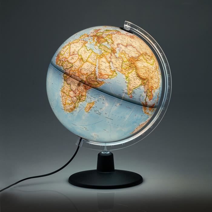 Globo terrestre clássico NATGEO - TECNODIDATTICA - Luminoso - Cartografia da NATIONAL GEOGRAPHIC