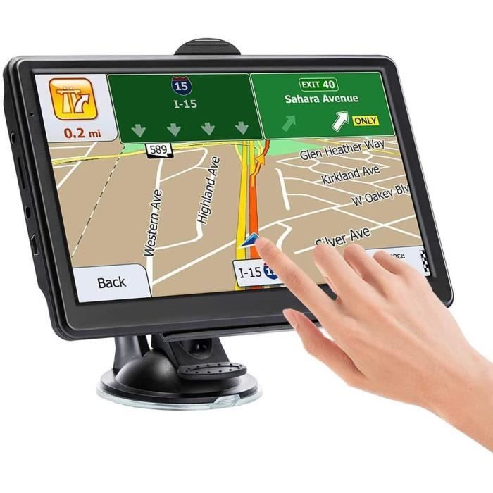 GPS para coche, navegación de 7 pulgadas para coche, camión, vehículos pesados, navegador con pantalla táctil HD y guía multilingüe[1]