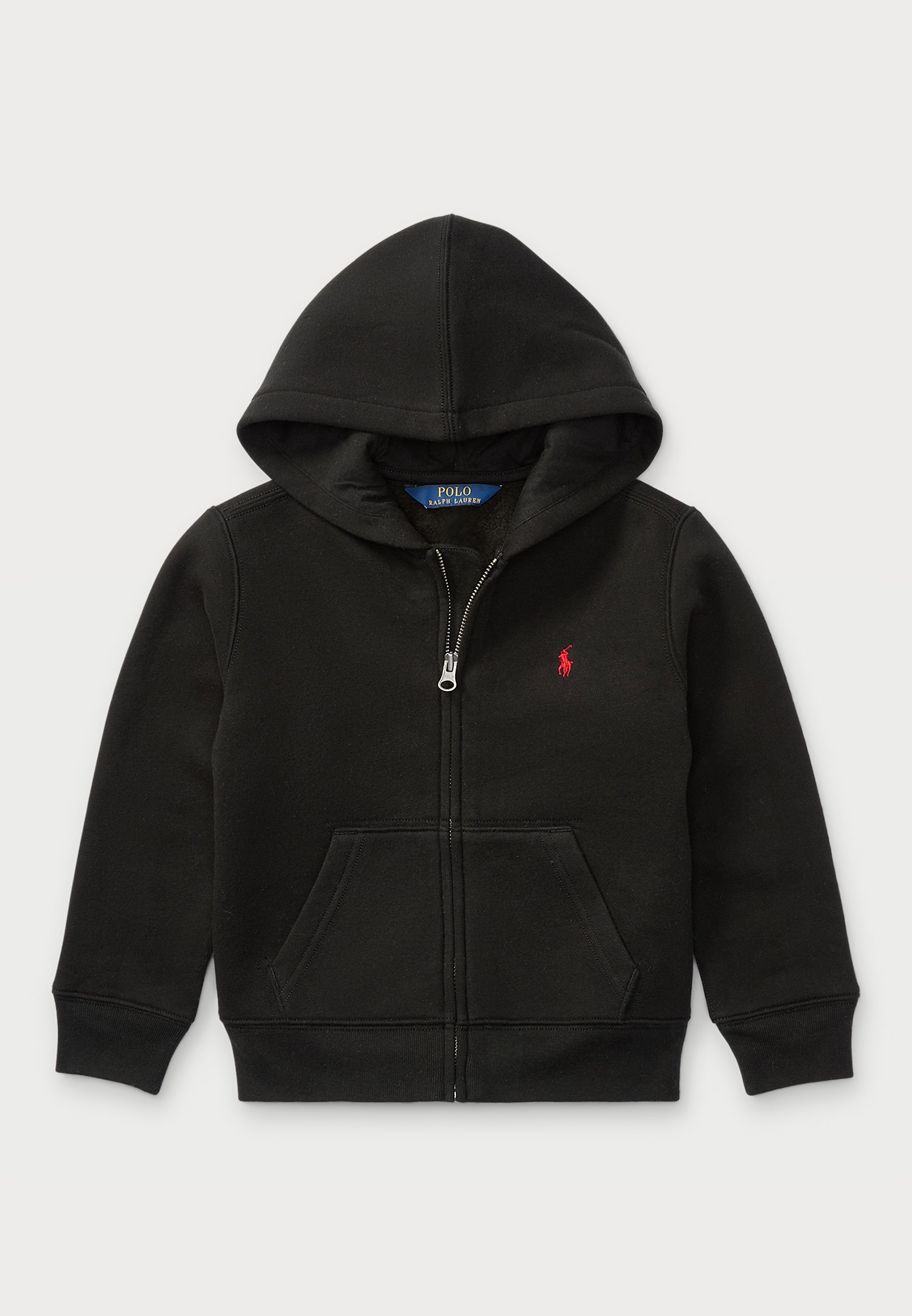 Polo Ralph Lauren hoodie van katoenmix fleece - Sweatshirt met rits - zwart