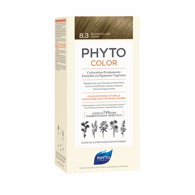Tinte permanente para el cabello Phyto PhytoColor Rubio Claro Dorado 8.3 Sin amoníaco 1 unidad 1 unidad