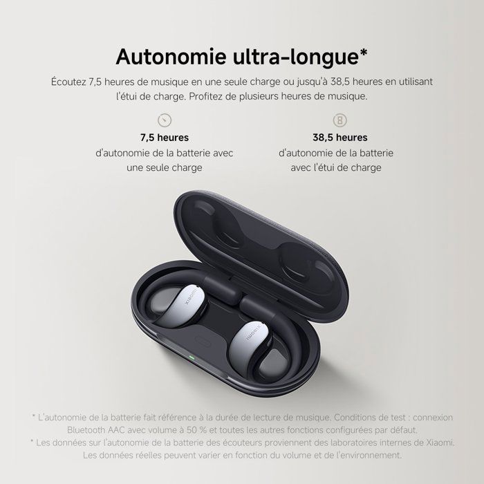 Wireless Earbuds - Xiaomi - Xiaomi OpenWear Stereo Cream - 38.5h Battery Life - AI Noise Cancellation - In-Ear