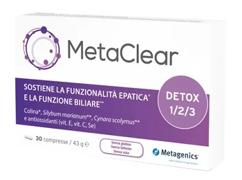 METAGENICS Metaclear Voedingssupplement ter ondersteuning van de leverfunctie 30 tabletten met plantenextracten