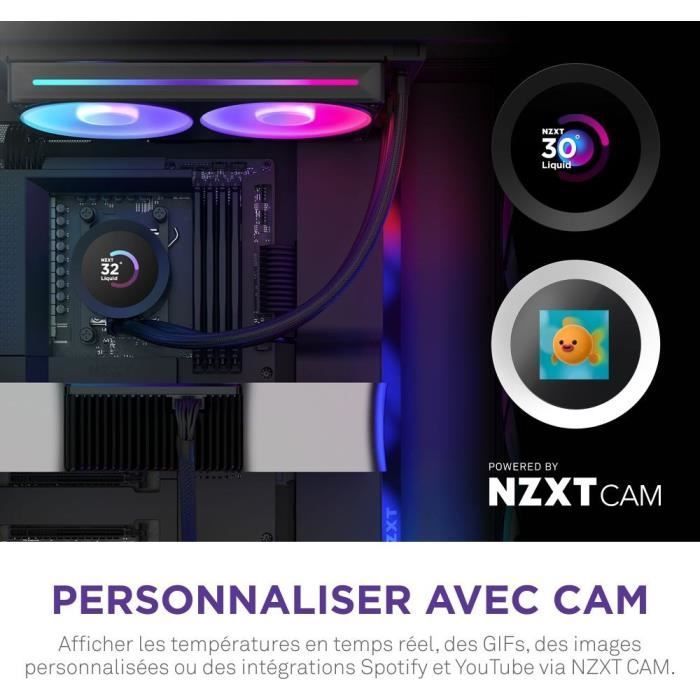 Water Cooling - NZXT - RL-KR240-B2 - Kraken Plus 240 RGB - Customizable 1.54
